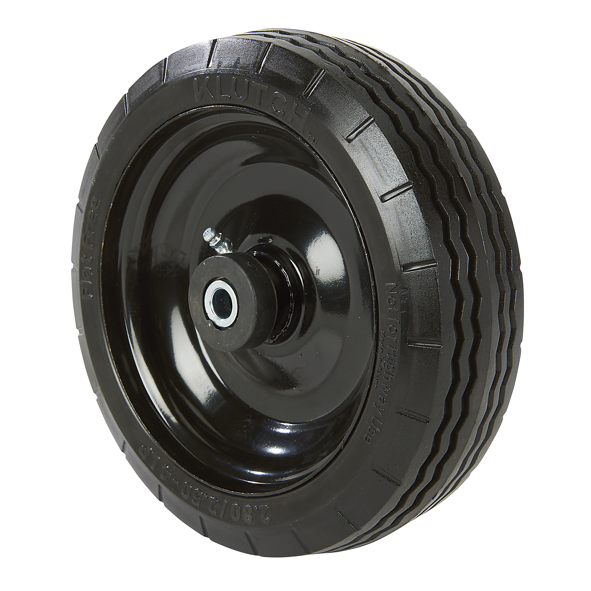 Klutch Flat-Free Cart Utility Tire Assembly, 2.80/2.50-4, Jag Tread